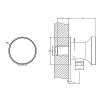 Gessi Origini Шланговое подключение цвет: brushed brass  PVD 66169#727