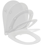 Ideal Standard I.life Крышка-сиденье для унитаза, с микролифтом, крепление хром, цвет: белый глянец T572401