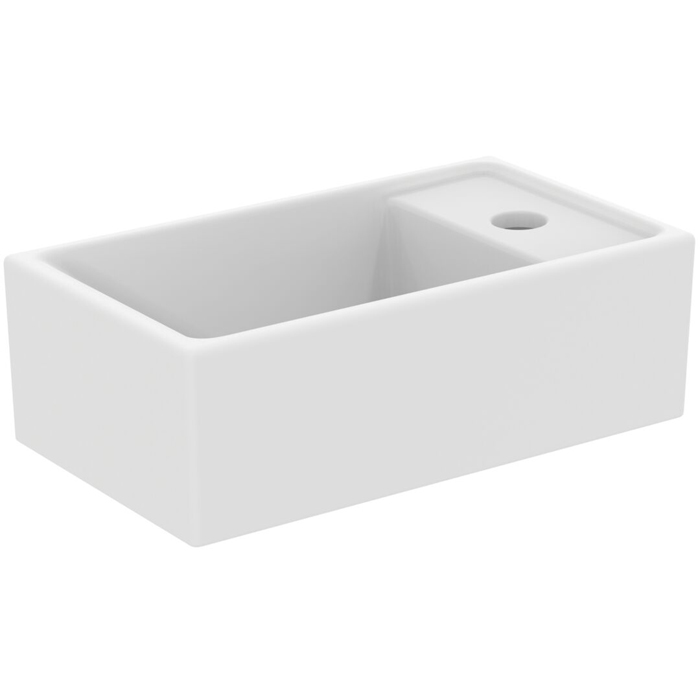 Ideal Standard I.life Раковина подвесная 37х21 см, смеситель справа, без д/к, цвет: silk white E2112V1