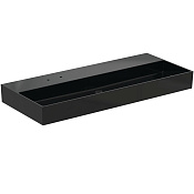 Ideal Standard Solos Раковина подвесная 121,5х51,5 см, 2 отверстия, без д/к, цвет: черный глянец T5368V2