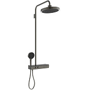 Ideal Standard Solos Душевая стойка: термостат, ручной и верхний душ, шланг, цвет: PVD magnetic grey A7883A5