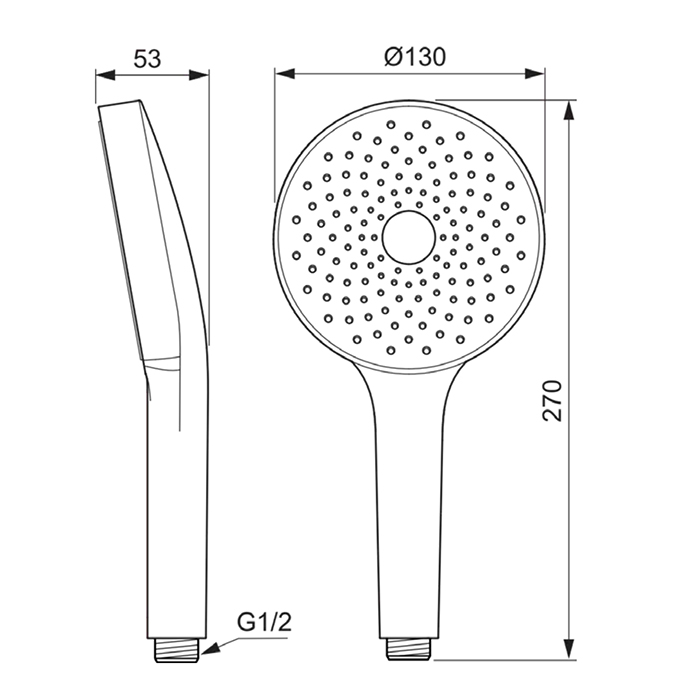 Ideal Standard Solos Ручной душ, 1 вид струи, цвет: chrome A7895AA