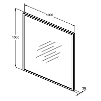 Ideal Standard Conca Зеркало 100х100 см, с подсветкой по периметру T3967BH