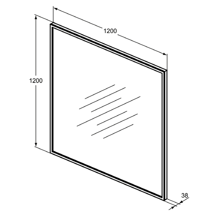 Ideal Standard Conca Зеркало 120х120 см, с подсветкой по периметру T3968BH