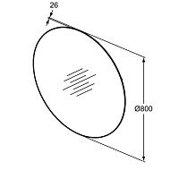 Ideal Standard Conca Зеркало 80х80 см, с подсветкой по периметру T3958BH