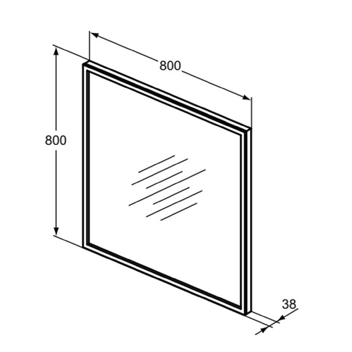 Ideal Standard Conca Зеркало 80х80 см, с подсветкой по периметру T3966BH
