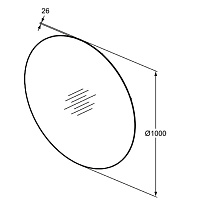 Ideal Standard Conca Зеркало 100х100 см, с подсветкой по периметру T3959BH