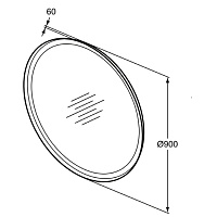 Ideal Standard Conca Зеркало 90х90 см, с подсветкой T4133BH