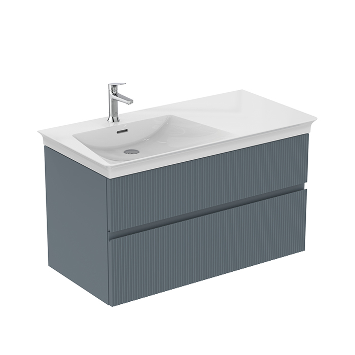 Ideal Standard Finesse Тумба под раковину, 100х55х50h см, правое крыло, цвет: matt ashblue lacquered E3445UQ
