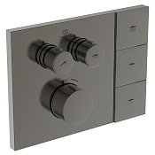 Ideal Standard Ceratherm Термостат для душа, внешняя часть на 2 потребителя, цвет: PVD magnetic grey A7894A5