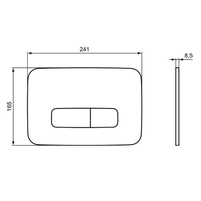 Ideal Standard Oleas Кнопка смыва для унитаза, пластик, цвет: белый матовый R0459AW