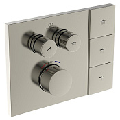 Ideal Standard Ceratherm Термостат для душа, внешняя часть на 2 потребителя, цвет: PVD silver storm A7894GN