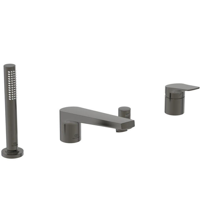 Ideal Standard La Dolce Vita Смеситель на борт ванны с душем, излив 24,3 см, цвет: PVD magnetic grey BD671A5