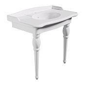 Alice Boheme Раковина подвесная 95х58 см, с переливом и 1 отв. под смеситель, цвет: белый глянцевый 28260101