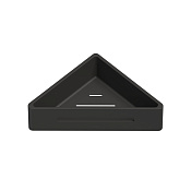 Whitecross Ergo Полка металлическая угловая 22x22 см, подвесная, цвет: черный матовый ER2282BL