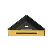 Whitecross Ergo Полка металлическая угловая 22x22 см, подвесная, цвет: золото брашированное ER2282GLB