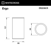 Whitecross Ergo Стакан настольный, нержавеющая сталь, цвет: хром ER2236CR