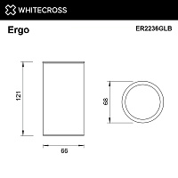 Whitecross Ergo Стакан настольный, нержавеющая сталь, цвет: золото брашированное ER2236GLB