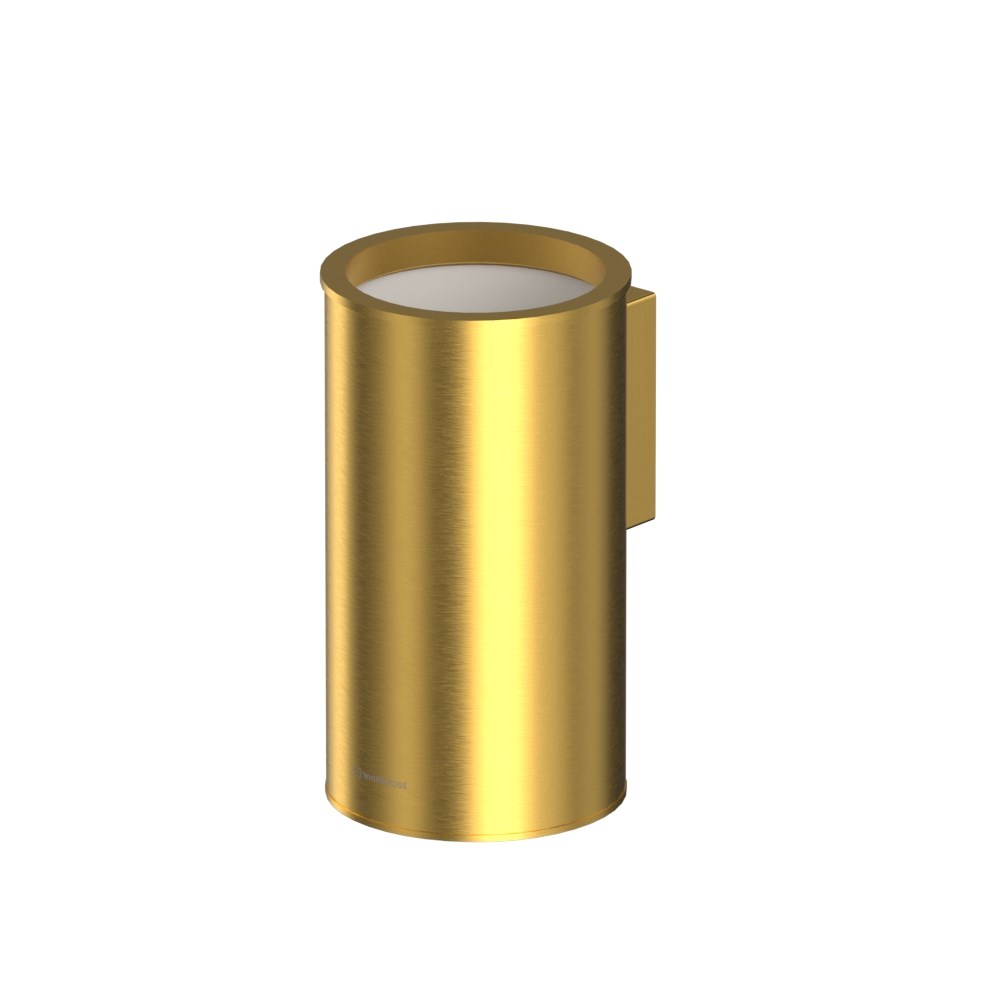 Whitecross Ergo Стакан с держателем, подвесной, нержавеющая сталь, цвет: золото брашированное ER2234GLB