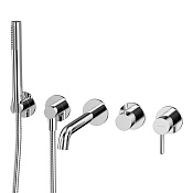 Whitecross Y Смеситель для ванны встраиваемый, на 2 потребителя, излив 22 см, цвет: хром YSET1240CR