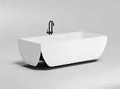 Salini Aria Ванна из S-Stone отдельностоящая 190х90 см, слив по центру, цвет: RAL полностью матовый 1051201MF