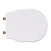 Alice Boheme Крышка-сиденье для унитаза, с микролифтом, цвет: белый глянцевый, фурнитура золото MC2802S