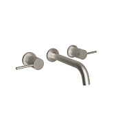 Vincea Groove Смеситель для раковины встраиваемый, излив 19,8 см, без д/к, цвет: браширован. никель VBFW-4G1BN