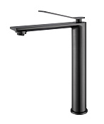 Vincea Verse Смеситель для раковины высокий, излив 27,9 см, без дон. клапана, цвет: вороненая сталь VBF-2VE2GM