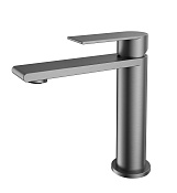 Vincea Vogue (SS) Смеситель для раковины, излив 13 см, без донного клапана, цвет: вороненая сталь VBF-2VS1GM