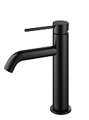Vincea City Смеситель для раковины, излив 10,8 см, без донного клапана, цвет: черный матовый VBF-2C1MB