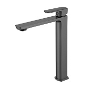 Vincea Next Смеситель для раковины высокий, излив 18,8 см, без донного клап., цвет: вороненая сталь VBF-1N2GM