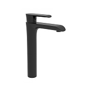 Vincea Esse Смеситель для раковины высокий, излив 14,7 см, без донного клапана, цвет: черный матовый VBF-1E2MB