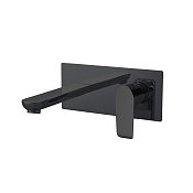 Vincea Esse Смеситель для раковины встраиваемый, излив 18 см, без дон. клапана, цвет: черный матовый VBFW-1E1MB