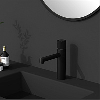 Vincea Desire Смеситель для раковины, излив 14,9 см, без донного клапана, цвет: черный матовый VBF-1D3MB