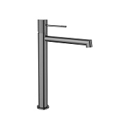 Vincea Desire Смеситель для раковины высокий, излив 17,3 см, без дон. клапана, цвет: вороненая сталь VBF-1D2GM