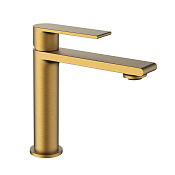 Vincea Vogue Смеситель для раковины, излив 13,3 см, без донного клапана, цвет: брашированное золото VBF-1V1BG