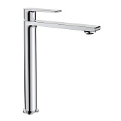 Vincea Vogue Смеситель для раковины высокий, излив 17,6 см, без донного клапана, цвет: хром VBF-1V2CH