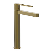 Vincea Rondo Смеситель для раковины высокий, излив 17,8 см, без д/к, цвет: брашированное золото VBF-1R2BG