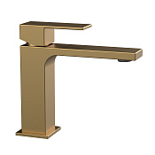 Vincea Cube Смеситель для раковины, излив 12,2 см, без донного клапана, цвет: брашированное золото VBF-1C01BG