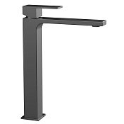 Vincea Cube Смеситель для раковины высокий, излив 17,9 см, без донного клап., цвет: вороненая сталь VBF-1C02GM