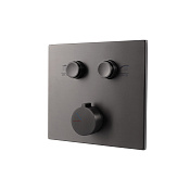 Vincea Смеситель для душа, на 2 потребителя, с внутренней частью, цвет: вороненая сталь VSCV-421GM