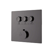 Vincea Смеситель для душа, на 3 потребителя, с внутренней частью, цвет: вороненая сталь VSCV-431GM