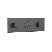 Vincea Термостат для душа, на 3 потребителя, с внутренней частью, цвет: вороненая сталь VSCV-432TGM