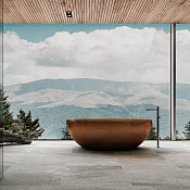 Vincea Ванна из полиэфирной смолы отдельностоящая 170x75 см, без перелива, цвет: янтарь VBT-6T01BR