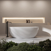 Vincea Ванна акриловая отдельностоящая 160x80 см, с щелевым переливом, цвет: белый глянцевый VBT-601-1600