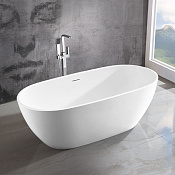 Vincea Ванна акриловая отдельностоящая 170x81,5 см, с щелевым переливом, цвет: белый глянцевый VBT-408-1700