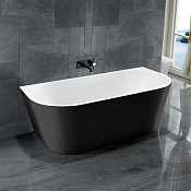 Vincea Ванна акриловая пристенная 170x80 см, цвет: внутри белый матовый, снаружи черный матовый VBT-421-1700MB