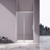 Vincea Slim 8mm Душевая дверь распашная 120x195h см, прозрачное стекло 8 мм, цвет: хром VDP-4SL120CL