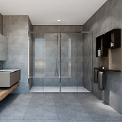 Vincea Garda Душевая дверь раздвижная 190x190h см, прозрачное стекло 6 мм, цвет: хром VDS-1G2190CL