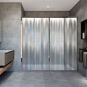 Vincea Garda Душевая дверь раздвижная 200x190h см, текстурированное стекло 6 мм, цвет: хром VDS-1G2200CH